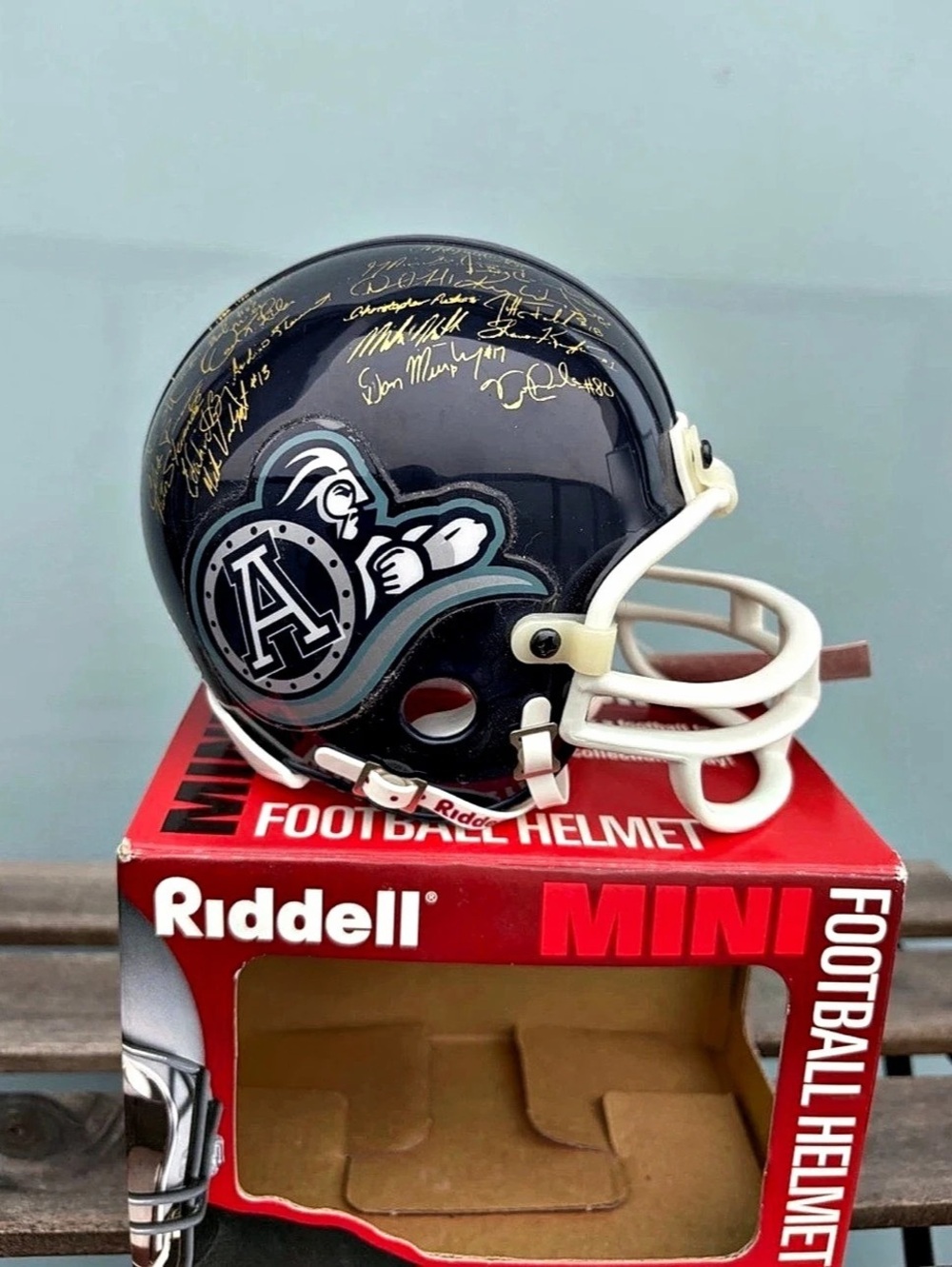 Riddell Toronto Argonauts CFL Riddell Mini Football Helmet Black & White